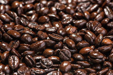 Coffee beans. Roasted coffee beans background.
