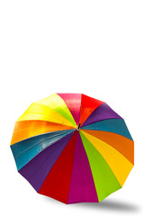 Obraz premium multicolored umbrellas isolated on white.