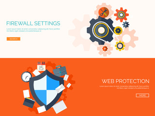 Vector illustration. Shield. Data protection and security.