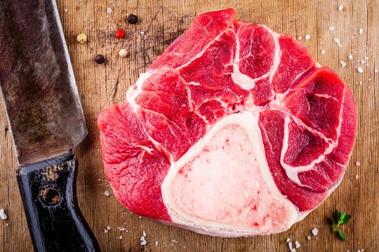 raw fresh veal shank meat for ossobuco