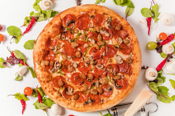 ミックスピザ　 Mixture pizza Italian food