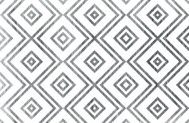 Silver geometrical pattern.