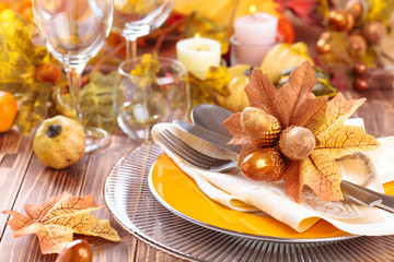 Obraz premium Thanksgiving dinner decoration.