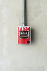 Fire switch on wall
