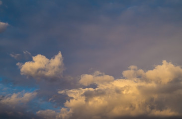 Evening sky and clouds