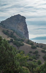 Fototapeta na wymiar View of the sea and the mountains