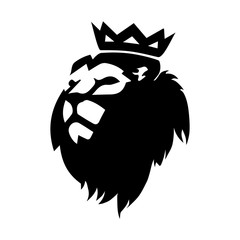 Fototapeta premium Royal lion with crown