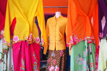 Peranakan fashion in shop at Phuket old town