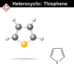 Thiophene five-membered heterocyclic ring