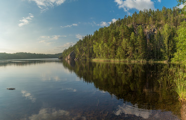 Sunset at Finnish lake