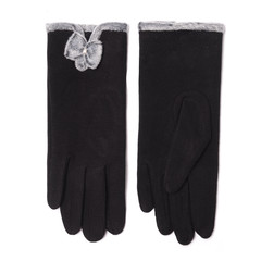 women's black gloves isolated on white