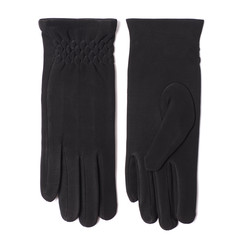 women's black gloves isolated on white