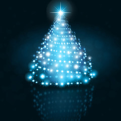 Christmas blue tree