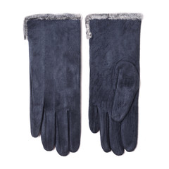 women's blue gloves isolated on white