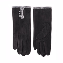 women's black gloves isolated on white