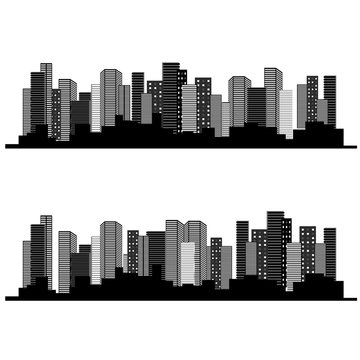 Vector of urban cityscape, symbol of business buildings, sale and lease real estate