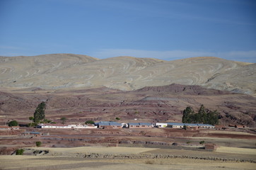 Village in Bolivia mountains