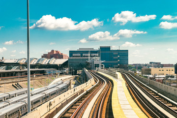 AirTrain JFK is a 3-line, 8.1 miles long elevated railway providing service to Kennedy International Airport © STUDIO MELANGE