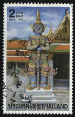 Fototapeta na wymiar Demon Statue near the temple