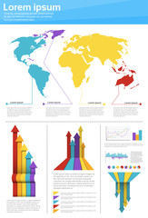 Graph Set Finance Diagram Infographic Icon Financial Business Chart
