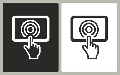 Digital interaction - vector icon.