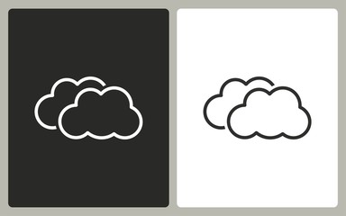 Clouds sky - vector icon.