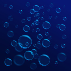 vector illustration. abstract water background with air bubbles