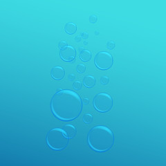 vector illustration. abstract water background with air bubbles