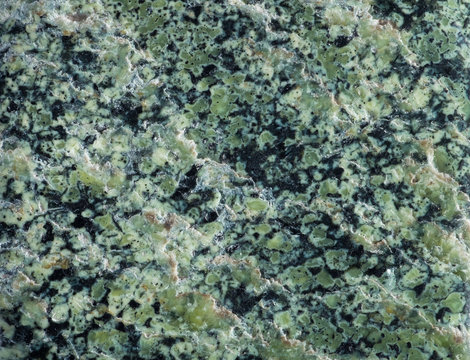Surface mineral chrysotile, a member of the serpentine. Serpentine has a distinctive pattern and color, reminiscent of snake skin. © arkstart