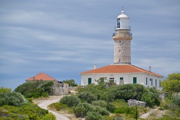 Fototapeta na wymiar Ancient lighthouse Struga on Lastovo island. Croatia.