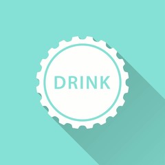Bottle cap - vector icon.