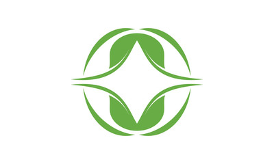 Leaf circle logo
