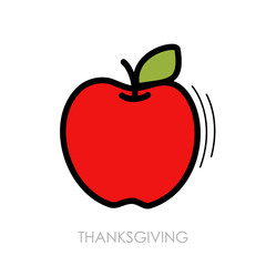 Apple icon. Harvest. Thanksgiving vector
