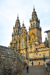 Fototapeta na wymiar Catedral de Santiago de Compostela, Camino de Santiago, España