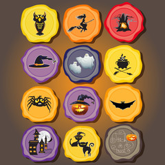 Set of vector Design elements for halloween.