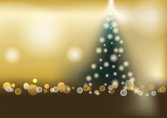 Obraz na płótnie Canvas Abstract vector background and blurred lights shining christmas tree with bokeh effect. Bokeh Background Vector Illustration.