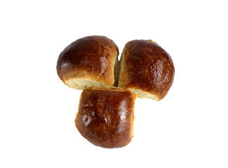 tasty and healthy bread for a healthy diet. isolated on white background without shadows. easy to cut for your design.