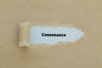 Consonance word written under torn paper.