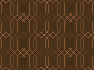 Naadloze chocolade bruine vintage ruitvormige omtrek geometrische patroon vector