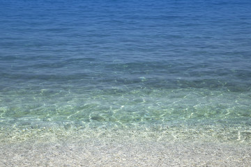 Blue sea water