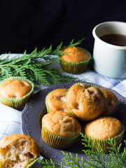 Winter fruit muffins for breakfast