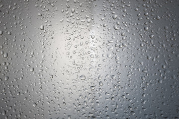 Water drops on the glass
