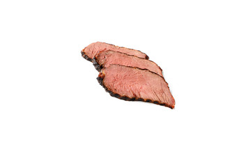 grilled pieces of meat on a white background