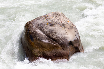 rough water in a mountain river