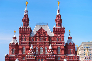 Fototapeta premium Architectural details of Moscow State Historical Museum Red Squa