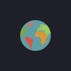 Globe earth computer symbol