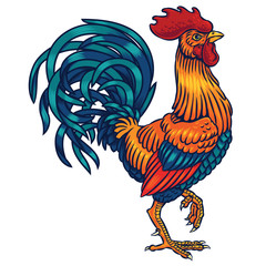 Vector illustration of a rooster © vectorpocket