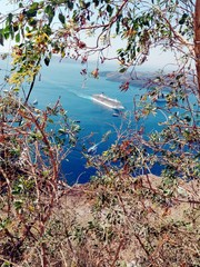 Santorini Ausblick auf das Ägäische Meer