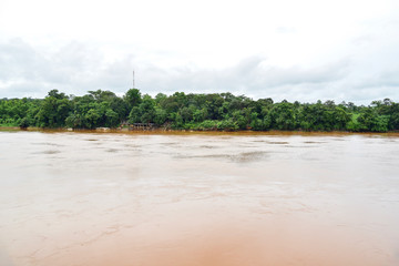 View of the Mekong River Near Thailand-Laos Border in Nong Khai Province