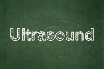 Obraz premium Healthcare concept: Ultrasound on chalkboard background